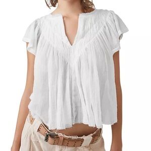 FP One Padma Raw Hem Cotton Pullover Top